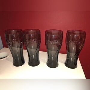 4 Coca Cola glasses - Gray